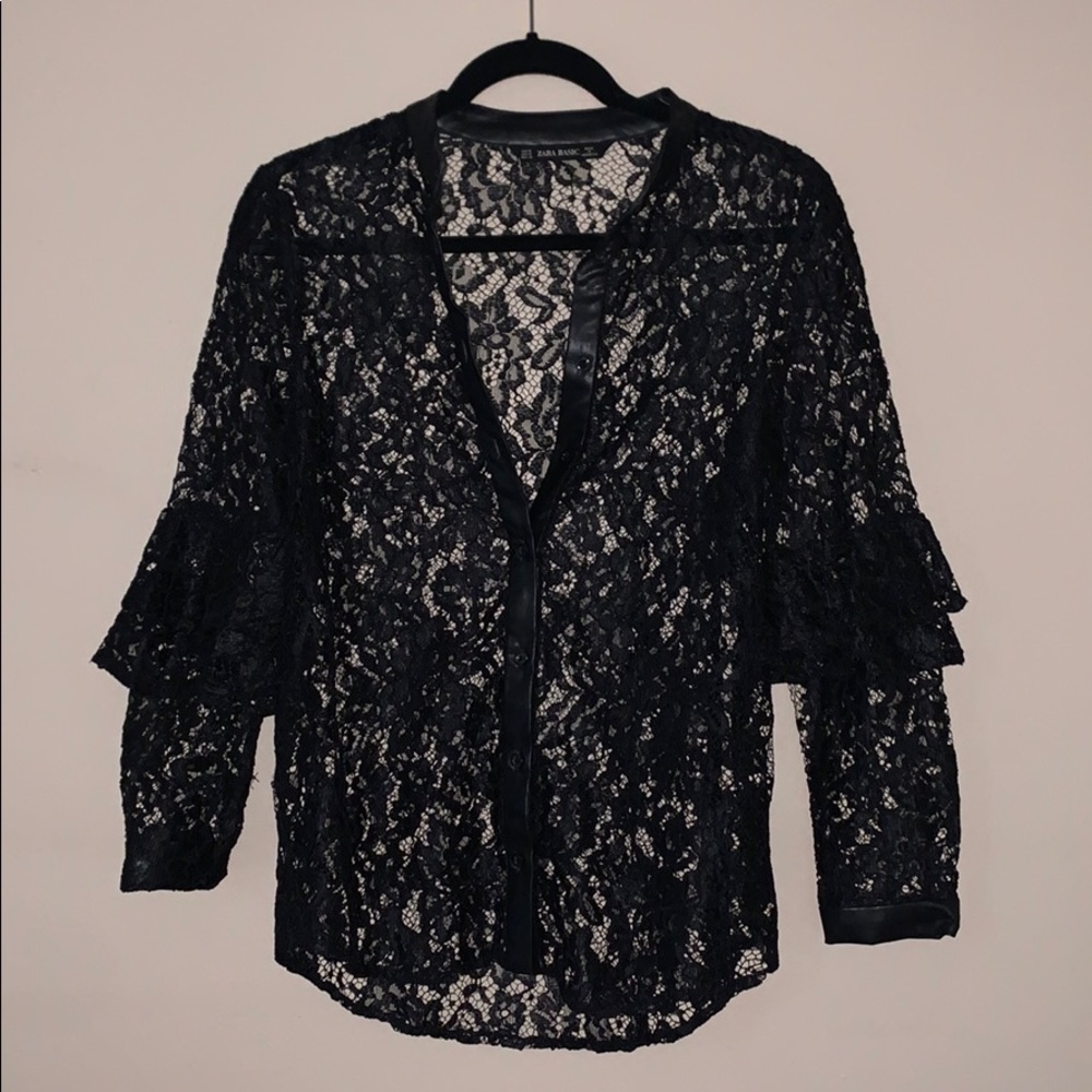 Zara Basic lace shirt